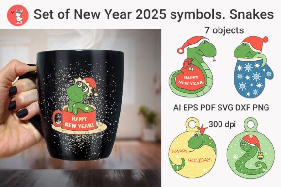 2025 Snake Graphics for Editorial and Web Design
