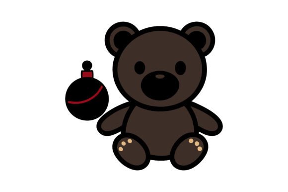 Baby Shower Teddy Bear Silhouette Icon Graphics