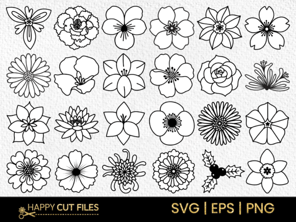 Birth Flowers Svg Bundle 24 New Design