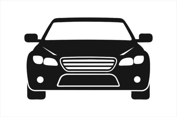 Car Front View Silhouette Icon