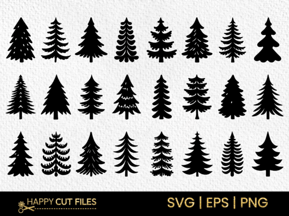 Christmas Tree Svg Bundle Graphics for Crafts