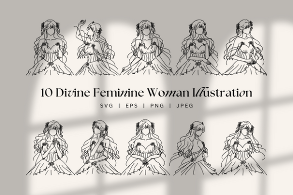 Divine Feminine Aura Graphics for Crafting
