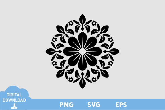 Floral Black and White Design Graphics