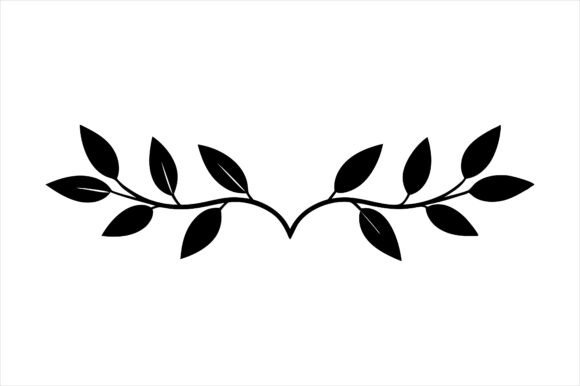Leafy Vine Divider Silhouette Bundle for Graphics and Print Materials Mockups