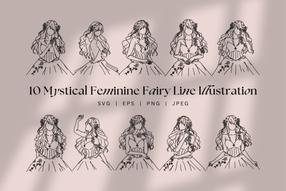 Mystical Fairy Girl Graphics for Digital Sellers