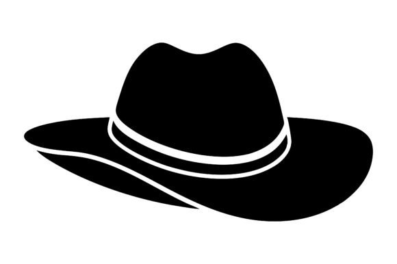 Stetson Hat Silhouette Icon Vector