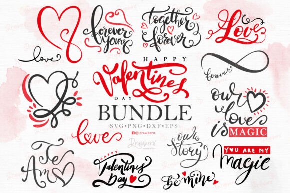 Valentine Svg Bundle 30 Valentines Day Graphics for Crafts
