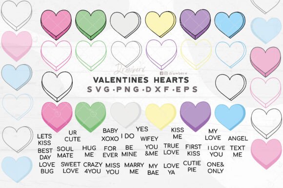 Valentines Hearts Svg Png Valentine Cut Graphics for Crafts