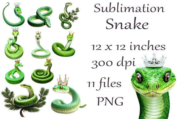 Watercolor Snakes Graphics for Crafters